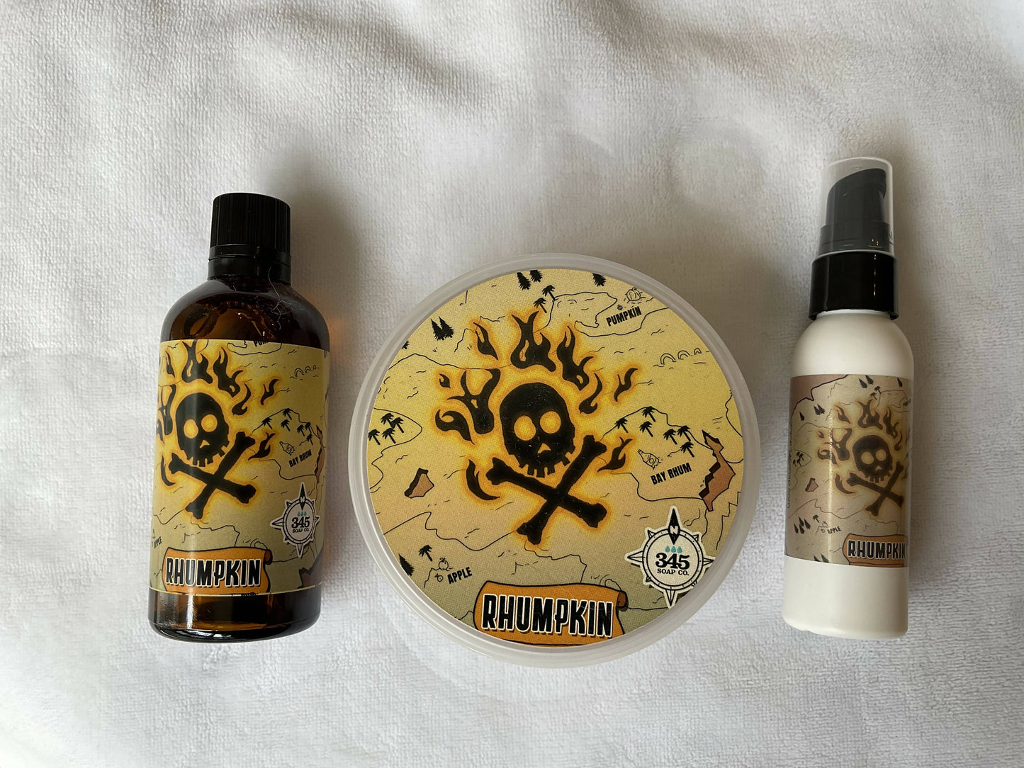 345 Soap Co. Rhumpkin Shave Soap, Splash, and Balm