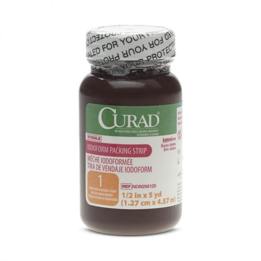 CURAD Iodoform Gauze 1/2 in x 5 yd Packing Strips Sterile Case of 12 53255758