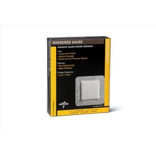 ReliaMed Bordered Gauze, 4" x 10", Sterile, Box of 25, 4 Pack (100 Total)